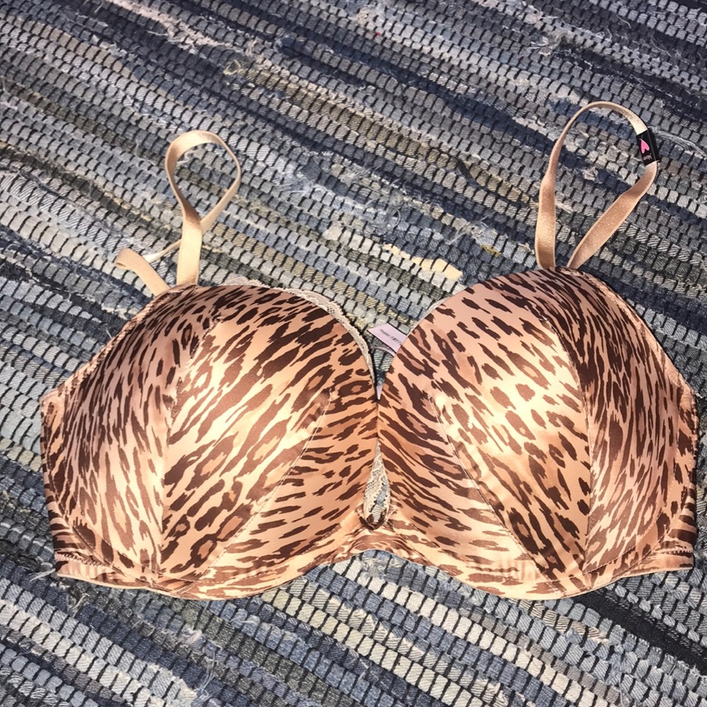 Victoria’s Secret lace and leopard print bra